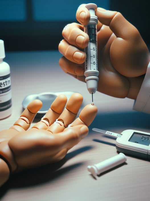 Blood glucose monitoring with halotestin