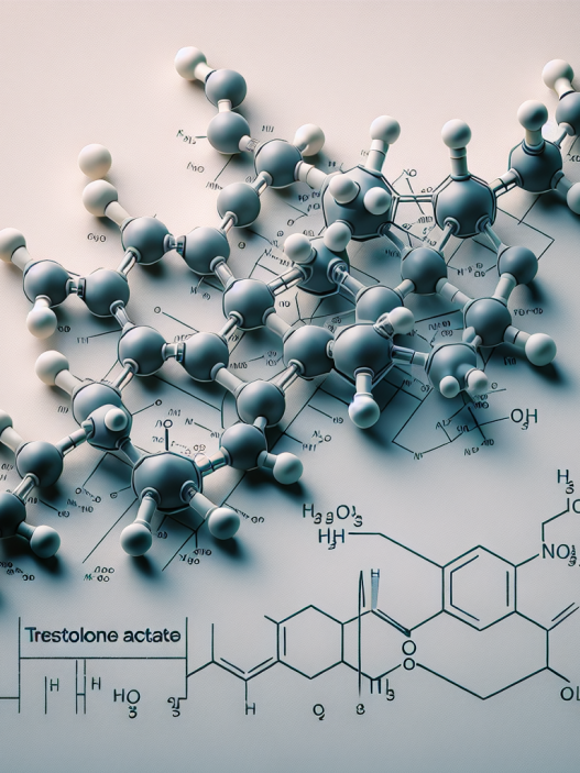 Molecular formula and weight of trestolone acetato